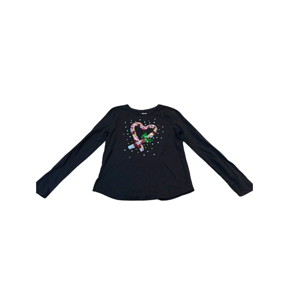 SO And Holiday Time Girls Shirt Lot L 10/12 Christmas Graphic Long Sleeve - Picture 4 of 8